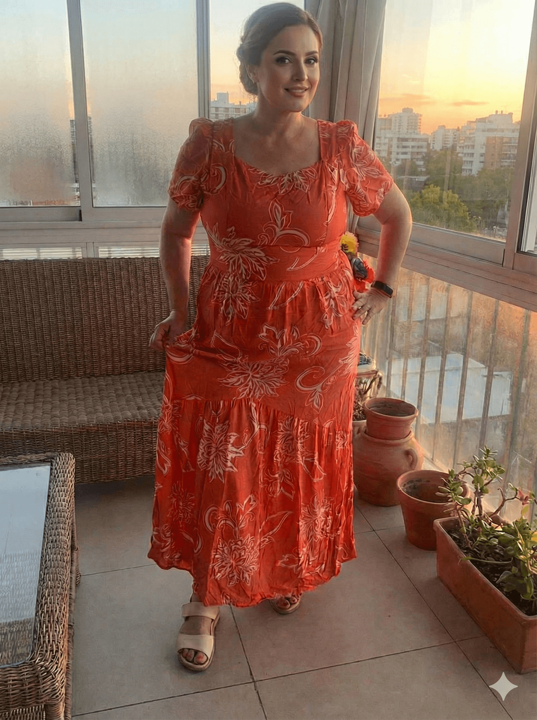 Vestido Naranja Brasilero